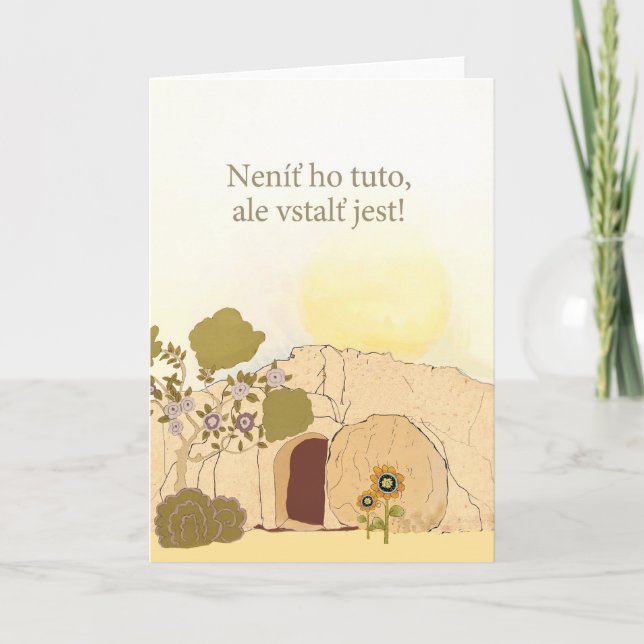 Christian Påsk önskemål på tjeckiska (han är på vä Helgkort (Framsida)