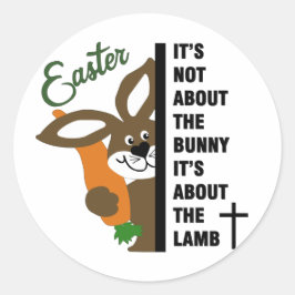 Christian Påskhare Runt Klistermärke