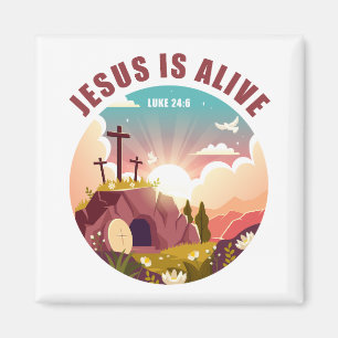 Christian Passover Påsk Jesus Tom Grav & Kor Magnet