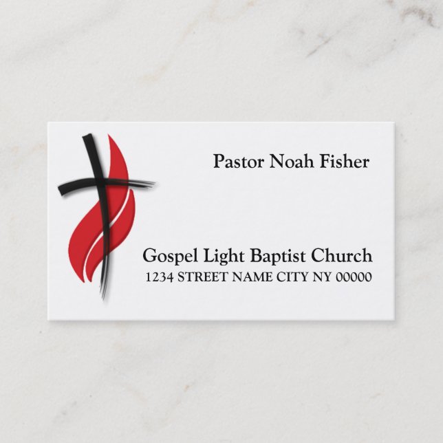 Christian Pastor Christianity Card Visitkort (Framsida)