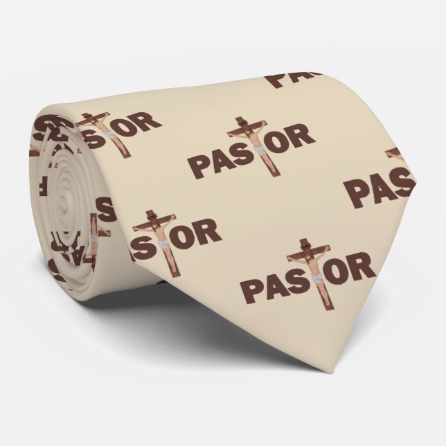 Christian Pastor (Jesus på Kor) Necktie Slips (Rullad)