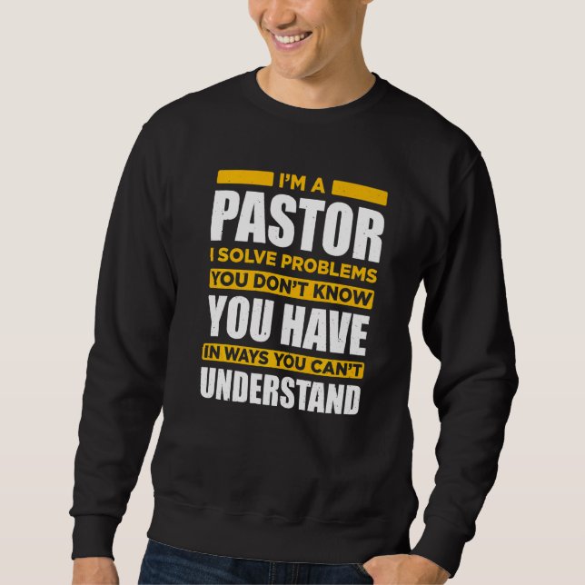 Christian Pastor Religiösa Faith Jesus Lång Ärmad Tröja (Framsida)