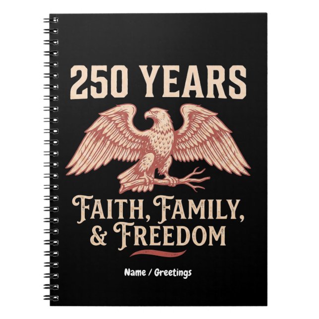 Christian Patriot 2026 Jubilee Faith Family  Anteckningsbok (Framsidan)