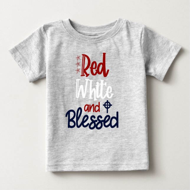 Christian Patriotic Bled 4 juli T-Shirt (Framsida)