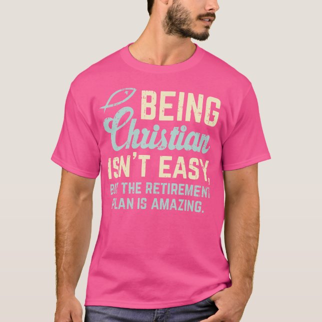 Christian Pension Plan Gud Jesus Faith Religiou T Shirt (Framsida)