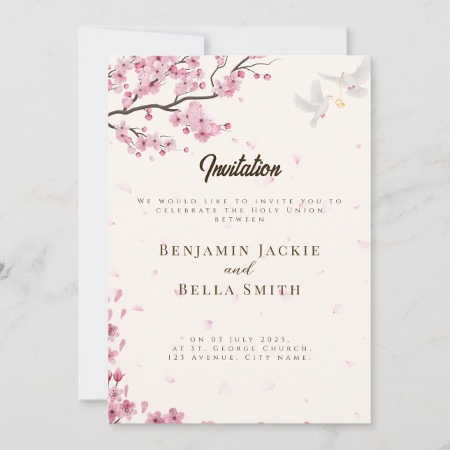 Christian Personlig bröllop - inbjudan (Framsida)