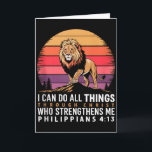 Christian Philippians 4_13 Religious Lion Strength Kort<br><div class="desc">Christian Philippians 4_13 Religious Lion Strengthens Tank Top_1</div>