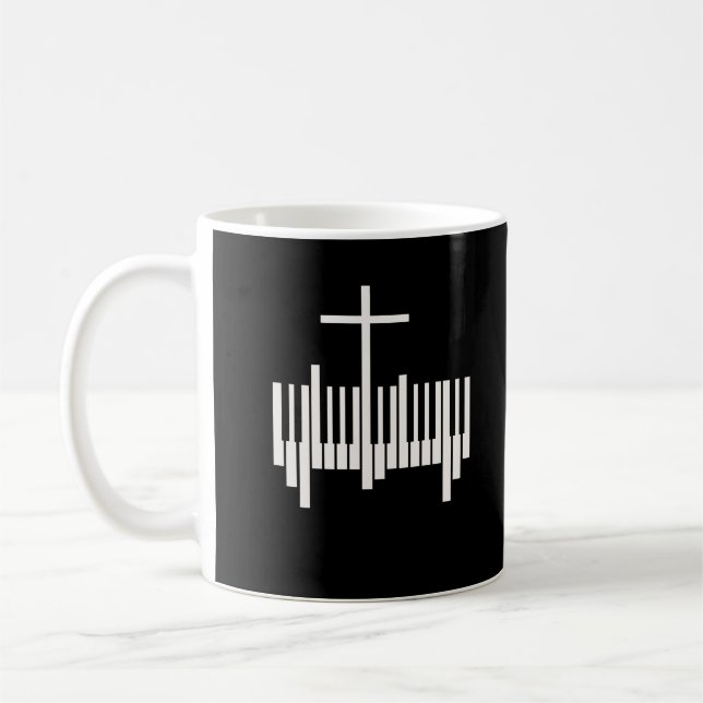 Christian Pianist Religiösa Music Lord Piano Kaffemugg (Vänster)