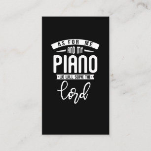 Christian Pianist Religiösa Music Lord Piano Play Visitkort