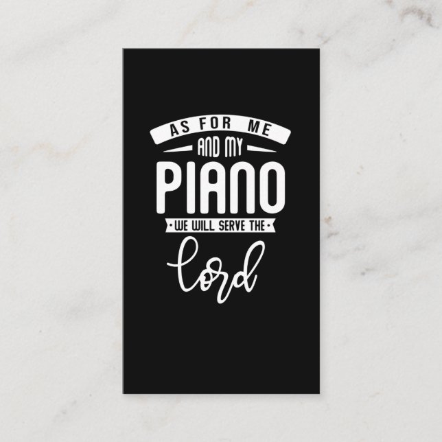 Christian Pianist Religiösa Music Lord Piano Playe Visitkort (Framsida)