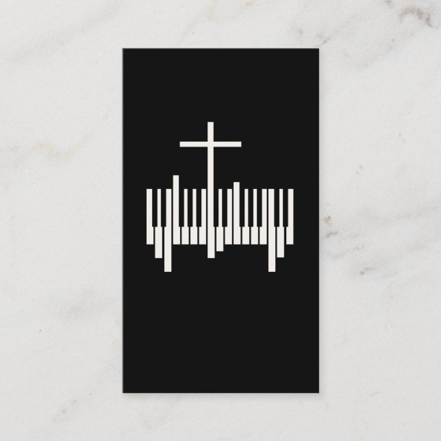 Christian Pianist Religiösa Music Lord Piano Visitkort (Framsida)