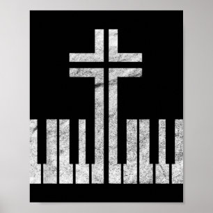 Christian Piano Kor Tangentbord Pianist Jesus M Poster