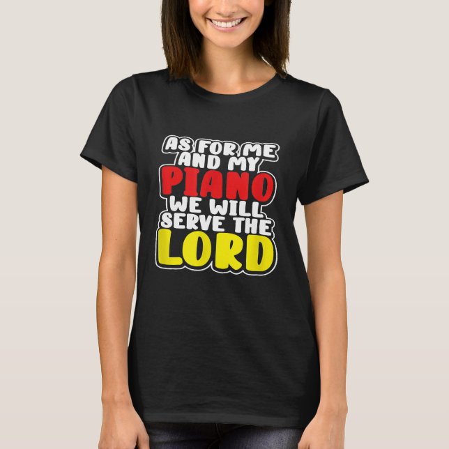 Christian Piano Player  Lord Pianist Reli T Shirt (Framsida)