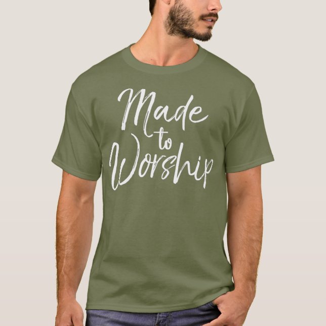 Christian Pmariante Worship-ledaren Gift Made T Shirt (Framsida)