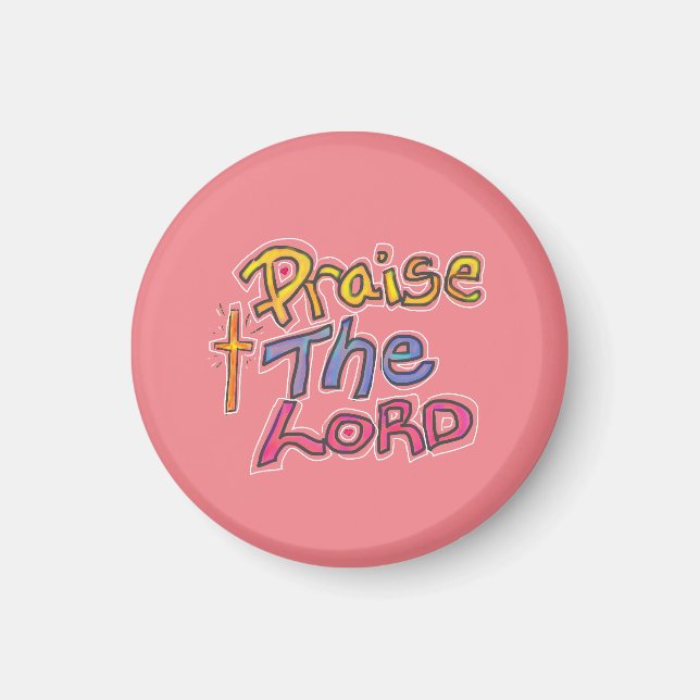 Christian "Pmarie the LORD" Quote Rosa Magnet (Framsidan)