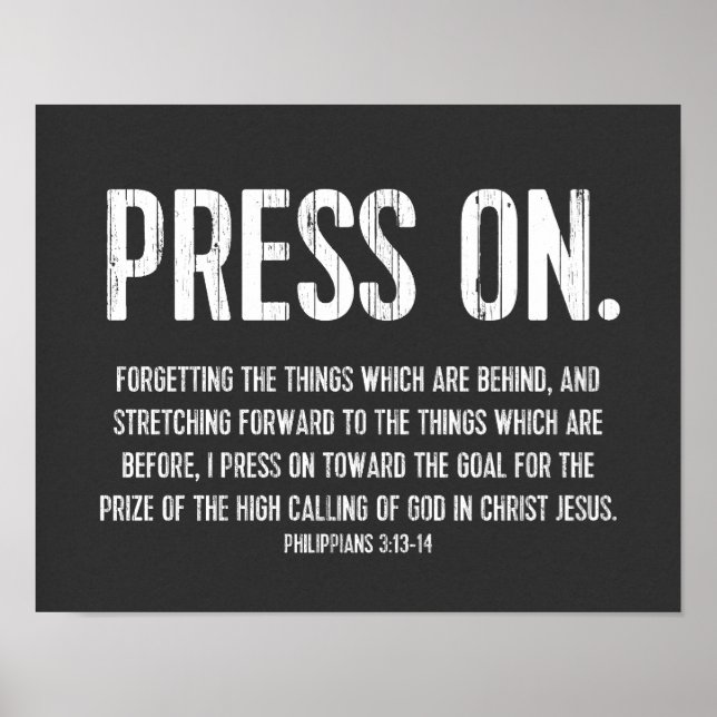 Christian Poster Bible, Filippinerna 3:13-14 (Framsidan)