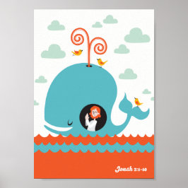 Christian Poster Bible Story Jonah och Whale