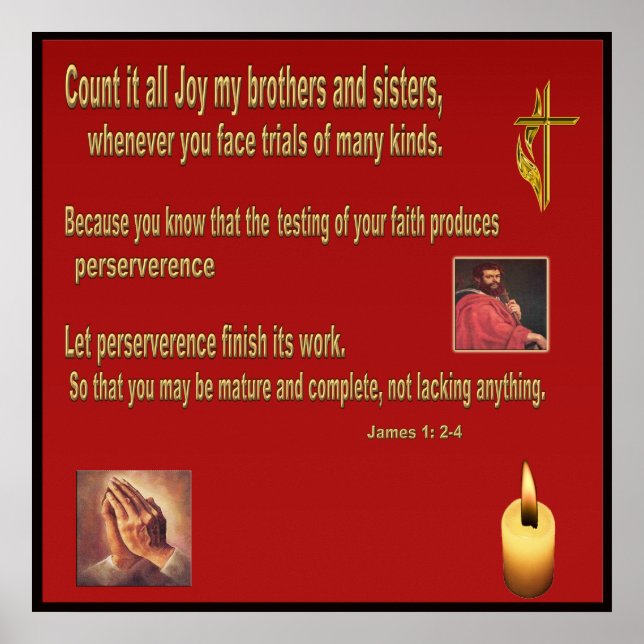 Christian poster Bok av James 1 (Framsidan)