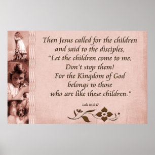 Christian Poster eller skriver ut skript Luke 18:1
