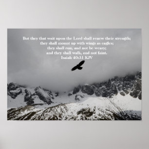 Christian Poster - Isaiah 40:31 men de väntar