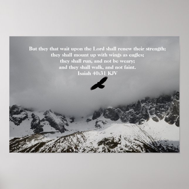 Christian Poster - Isaiah 40:31 men de väntar (Framsidan)