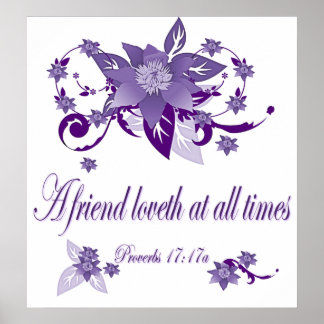 Christian Poster med Scripture Poverbs 17