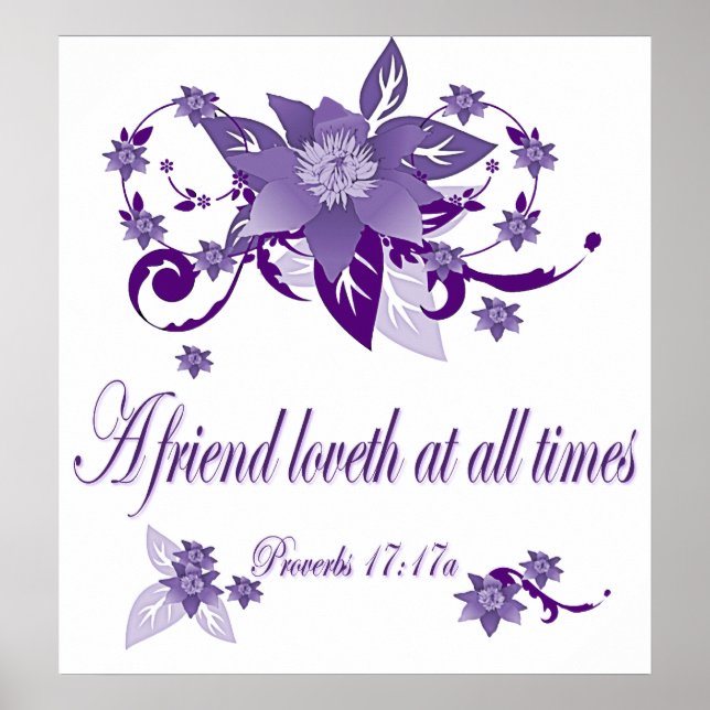 Christian Poster med Scripture Poverbs 17 (Framsidan)