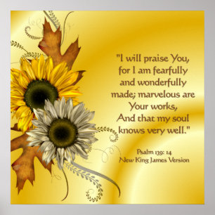 Christian Poster med skriptblommor