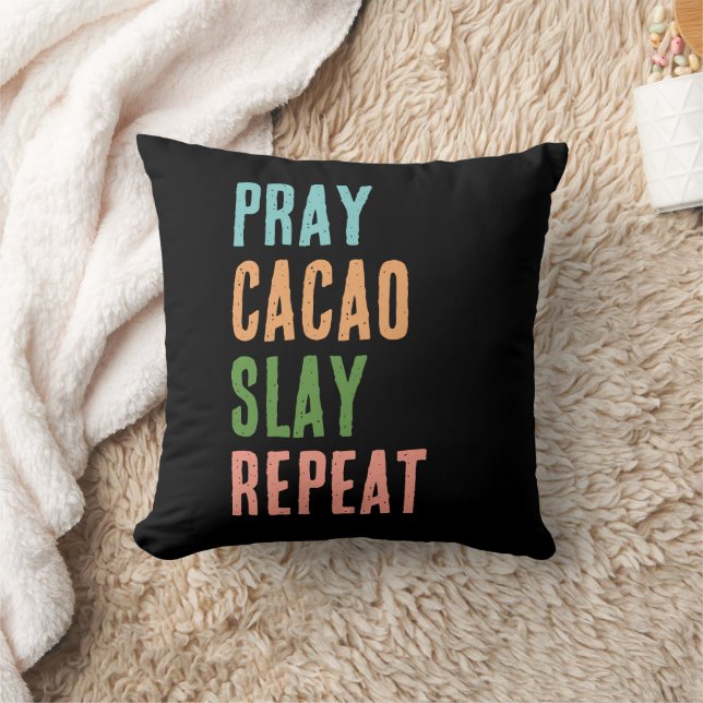 Christian PRAY CACAO SLAY REPEAT Kudde (Filt)