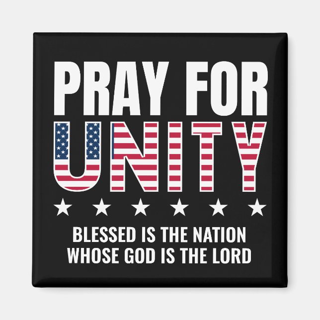 Christian PRAY FOR UNITY USA Day Prayer Magnet (Framsidan)