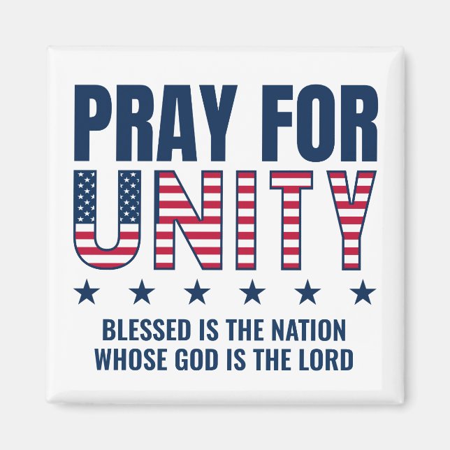 Christian PRAY FOR UNITY USA Day Prayer Magnet (Framsidan)