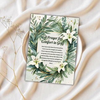 Christian Prayer Card för komfort i Grief