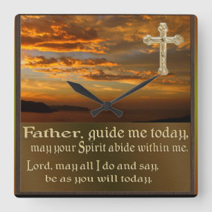 Christian prayer clcok fyrkantig klocka