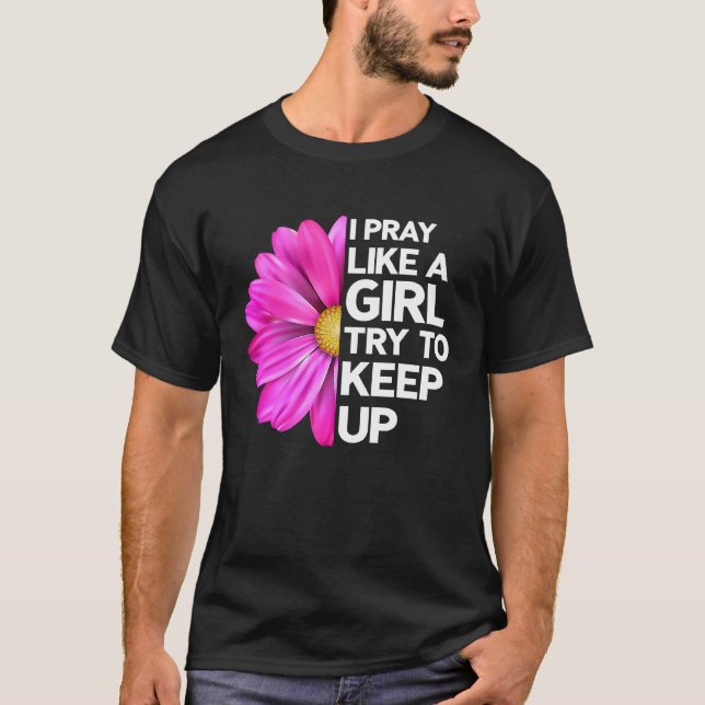 Christian Prayer Flower Jesus Gud Church Believers T Shirt (Framsida)
