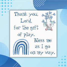 Christian Prayer för barn Blue | Poster
