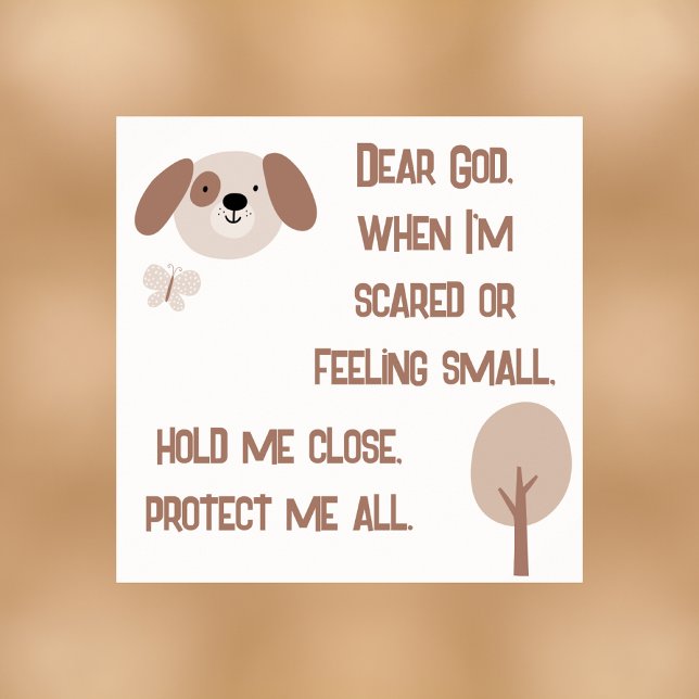 Christian Prayer för barn Brown & White | Poster (Skapare uppladdad)