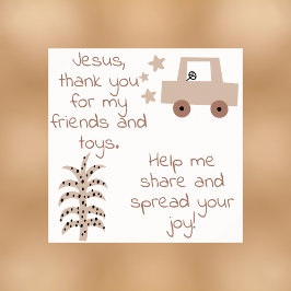 Christian Prayer för barn Brown & White | Poster