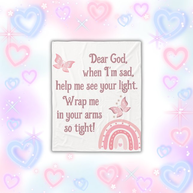 Christian Prayer för barn Rosa | Fleecefilt (Skapare uppladdad)