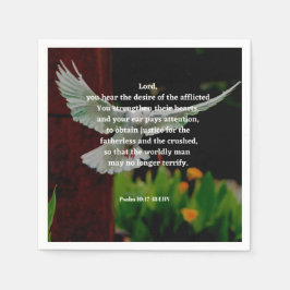 Christian Prayer for Comfort Psalm 10:17-18 Bible Pappersservett