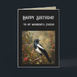 Christian Prayer för Friend Birthday Magpie Bird Helgkort<br><div class="desc">Christian Prayer för Friend Birthday med en vacker magpaj</div>