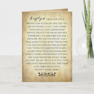 Christian Prayer for Protection Kort