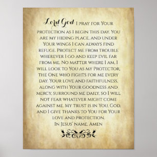 Christian Prayer for Protection Poster