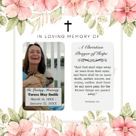 Christian Prayer Mamma fotominnesfack för begravni Visitkort