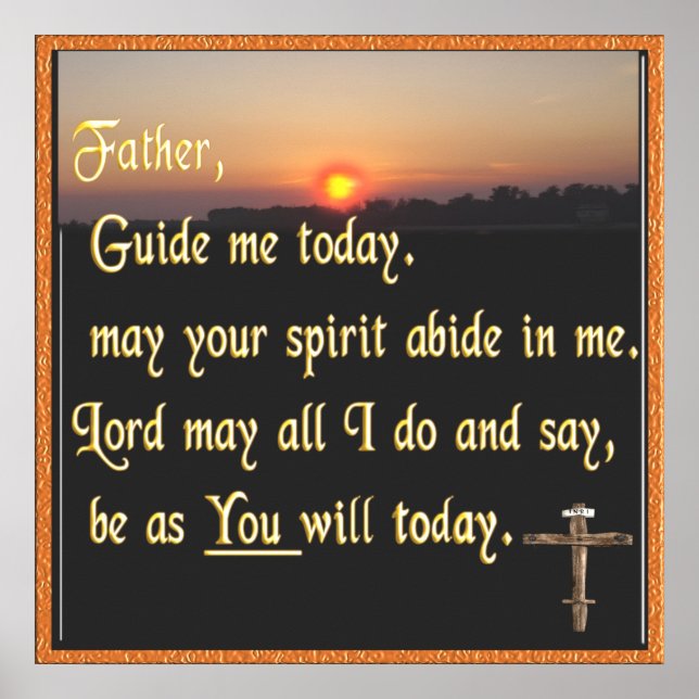 Christian prayer poster konst (Framsidan)