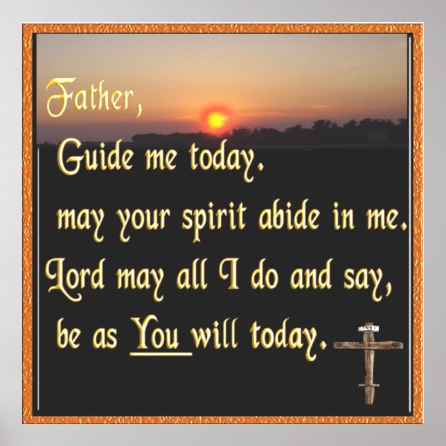 Christian prayer poster konst (Framsidan)