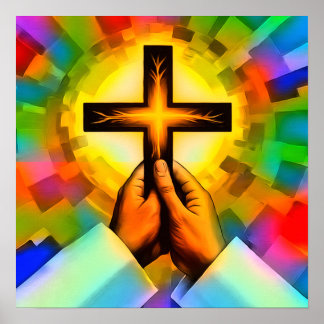 Christian Prayer Poster Papper (projektionsyta)