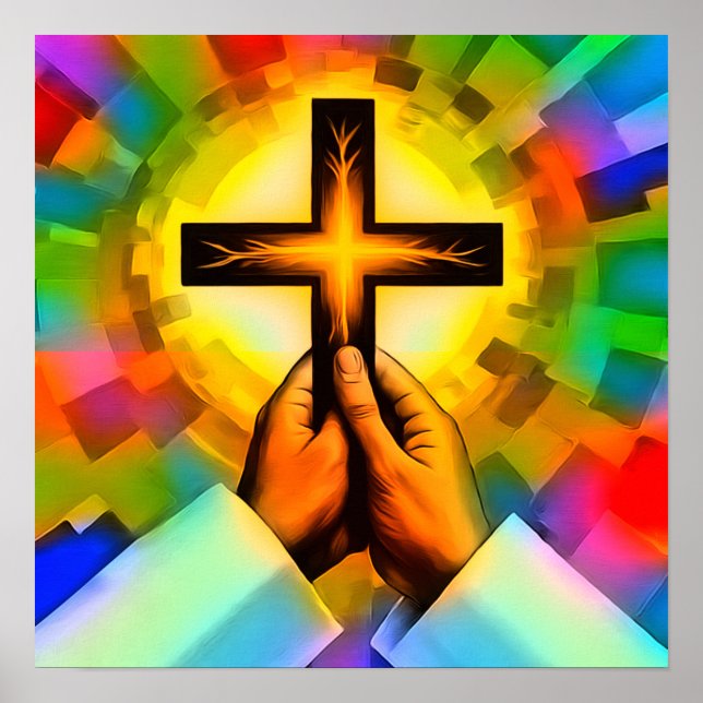 Christian Prayer Poster Papper (projektionsyta) (Framsidan)