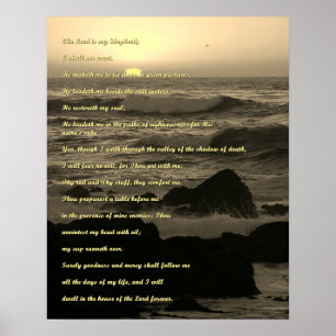 Christian prayers psalm 23 poster