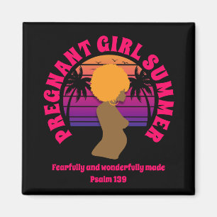 Christian PREGNANT GIRL SOMMER Afro Queen Magnet