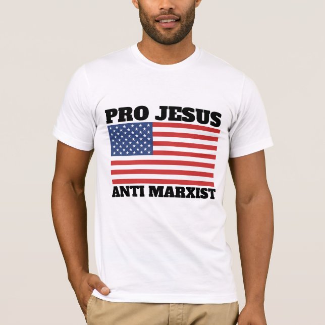 CHRISTIAN PRO JESUS ANTI MARXIST T-SHIRTS (Framsida)
